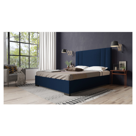 Eka Čalouněná postel Berry - Riviera 140x200 cm Barva látky Riviera: Královská modrá (81), Úložn