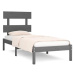 Rám postele šedý masivní dřevo 100 × 200 cm, 3104665