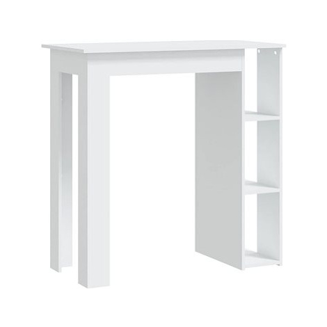 Barový stůl s regálem bílý 102 × 50 × 103,5 cm, 809458 SHUMEE