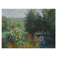 Obrazová reprodukce The Rose Bushes in the Garden at Montgeron (1876), Claude Monet, 40 × 30 cm