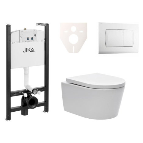 Cenově zvýhodněný závěsný WC set Jika do lehkých stěn / předstěnová montáž+ WC SAT Brevis SIKOJS
