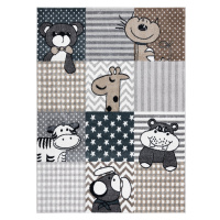 Dywany Łuszczów Dětský kusový koberec Fun Pets grey - 200x290 cm