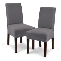 4Home Multielastický potah na židli Comfort šedá, 40 - 50 cm, sada 2 ks