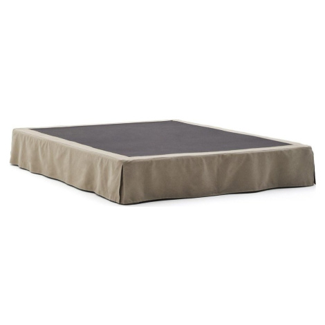 Taupe čalouněná dvoulůžková postel bez čela 180x200 cm Jaira – Kave Home