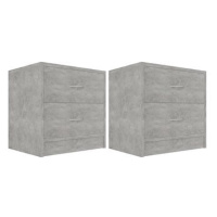 Noční stolky 2 ks betonově šedé 40 x 30 x 40 cm dřevotříska