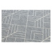 Koberec šňůrkový SIZAL FLAT 48731637 čtverce, Romby, geometrický - šedý / krém