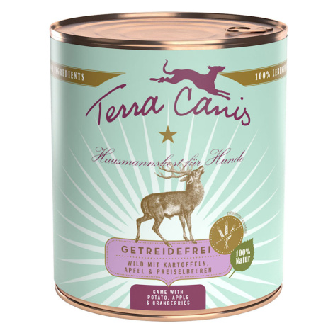 Terra Canis bez obilnin 6 x 800 g - Zvěřina s bramborami, jablky & brusinkami