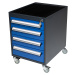 eurokraft basic Pojízdná zásuvková skříň, pro systém pracovních stolů WT, 4 zásuvky (90/120/120/