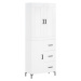 vidaXL Skříň highboard lesklá bílá 69,5 x 34 x 180 cm kompozitní dřevo