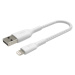 Belkin BOOST Charge Braided Lightning/USB-A odolný kabel, 15cm, bílý