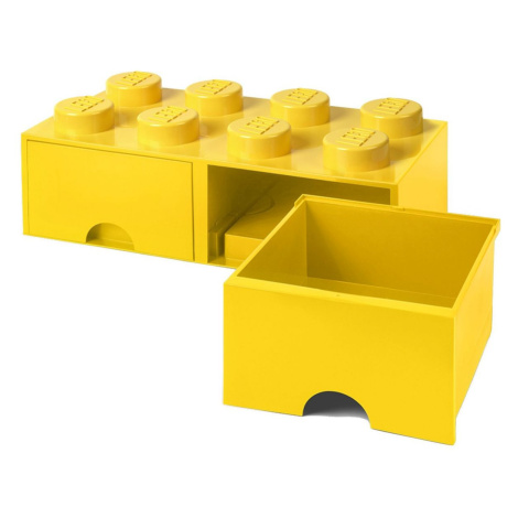 LEGO® Úložný box 8 s šuplíky - žlutá
