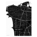 Mapa Beirut black, (26.7 x 40 cm)
