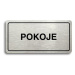 Accept Piktogram "POKOJE" (160 × 80 mm) (stříbrná tabulka - černý tisk)