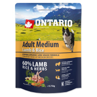 Ontario Adult Medium Lamb&Rice granule 0,75 kg