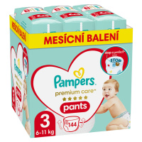 PAMPERS Premium Care vel. 3 plenkové kalhotky 6-11 kg 144 ks