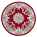 Červený vlněný koberec Flair Rugs Aubusson, ⌀ 120 cm