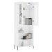 vidaXL Skříň highboard bílá 69,5 x 34 x 180 cm kompozitní dřevo