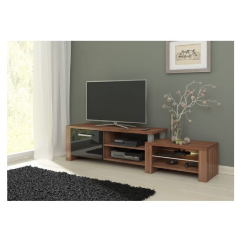 TV stolek Orion, bez osvětlení, švestka-černý lesk FOR LIVING
