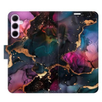 iSaprio Flip pouzdro Dark Marble pro Samsung Galaxy A35 5G