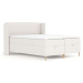 Krémová boxspring postel s úložným prostorem 160x200 cm Monpelli – Maison de Rêve