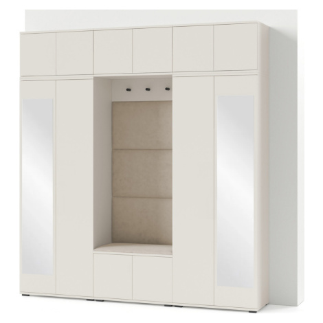 Předsíňová stěna BIANCO II  Varianta zrcadel: Bez zrcadla