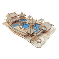 Woodcraft construction kit Dřevěné 3D puzzle Zahrady Suzhou