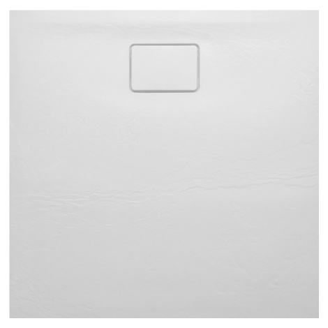 Sapho ACORA vanička z litého mramoru, čtverec 90x90x2,7cm, bílá, dekor kámen