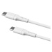 FIXED Liquid silicone kabel USB-C/USB-C (PD), 2m, USB 2.0, 60W, bílý