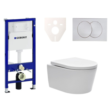 Cenově zvýhodněný závěsný WC set Geberit do lehkých stěn / předstěnová montáž+ WC SAT Brevis SIK