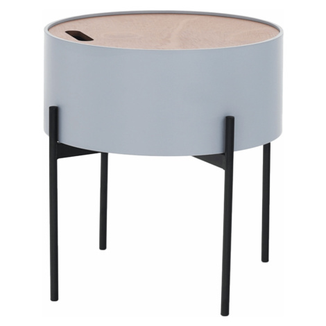 Příruční stolek MOSAI, šedá / přírodní / černá Tempo Kondela