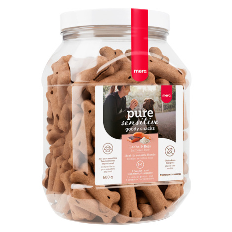 Mera pure sensitive Goody Snacks - 6 x 600 g - losos & rýže Meradog Pure Sensitive