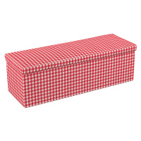 Dekoria Čalouněná skříň, červeno - bílá střední kostka, 120 x 40 x 40 cm, Quadro, 136-16