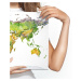 MyBestHome BOX Plátno Fyzická Mapa Světa Varianta: 70x50