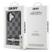 Zadní kryt DKNY PU Leather Checkered Pattern and Stripe pro Apple iPhone 16, černá