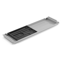 Zásuvka s plastovým organizérem, 871x260x32 mm, stříbrná