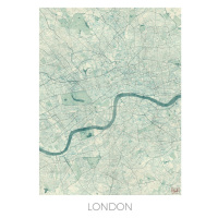 Mapa London, Hubert Roguski, 30 × 40 cm