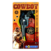 Gonher kovbojská sada - revolver kovový 12 ran + šerifská hvězda