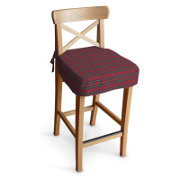 Dekoria Sedák na židli IKEA Ingolf - barová, kostka červená/zelená, barová židle Ingolf, Quadro,