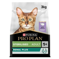 Pro Plan Cat Sterilised Renal Plus granule pro kastrované kočky s krůtou 3 kg