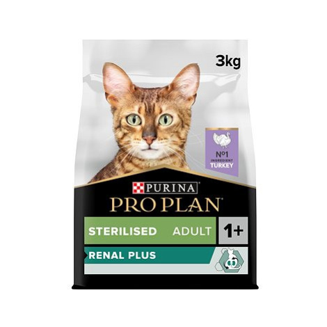 Pro Plan Cat Sterilised Renal Plus granule pro kastrované kočky s krůtou 3 kg Purina