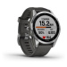 Garmin fenix 7s Glass, Silver/ Graphite Silicone Band, EU