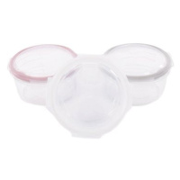 Bo Jungle Skleněné misky s víčky B-Glass Bowls 280 ml White/Grey/Pink