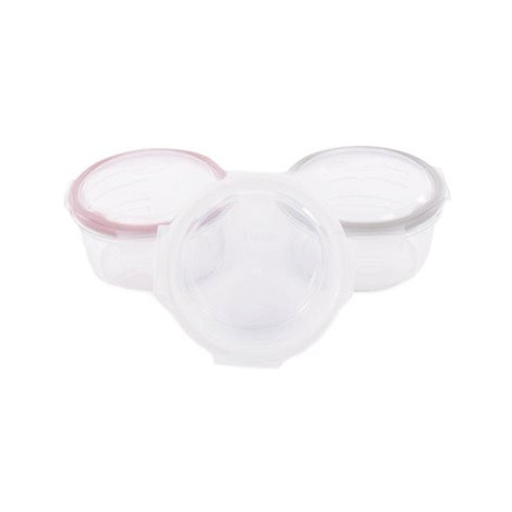 Bo Jungle Skleněné misky s víčky B-Glass Bowls 280 ml White/Grey/Pink