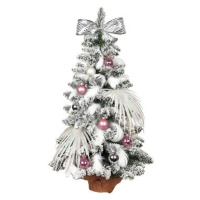Ozdobený stromeček POLÁRNÍ RŮŽOVÁ 60 cm s LED OSVĚTELNÍM s 41 ks ozdob a dekorací