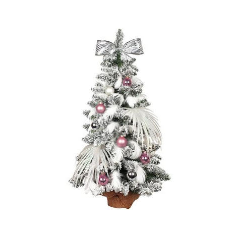 Ozdobený stromeček POLÁRNÍ RŮŽOVÁ 60 cm s LED OSVĚTELNÍM s 41 ks ozdob a dekorací LAALU