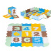 I PLAY Dětské pěnové puzzle 114 x 114 cm, hrací deka, podložka na zem Čísla, 25 dílů