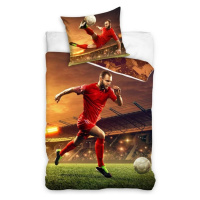 TipTrade Bavlněné povlečení 140x200 + 70x90 cm - Fotbalista Výkop míče