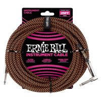 Ernie Ball 25' Braided Cable Black/Orange