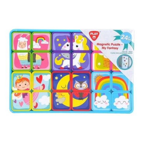 Puzzle magnetické deskové fantazie plast 30x20x1cm 24m+