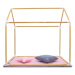 ELIS DESIGN Set - Hrací domeček pro děti Cukrová vata s matrací - luxury